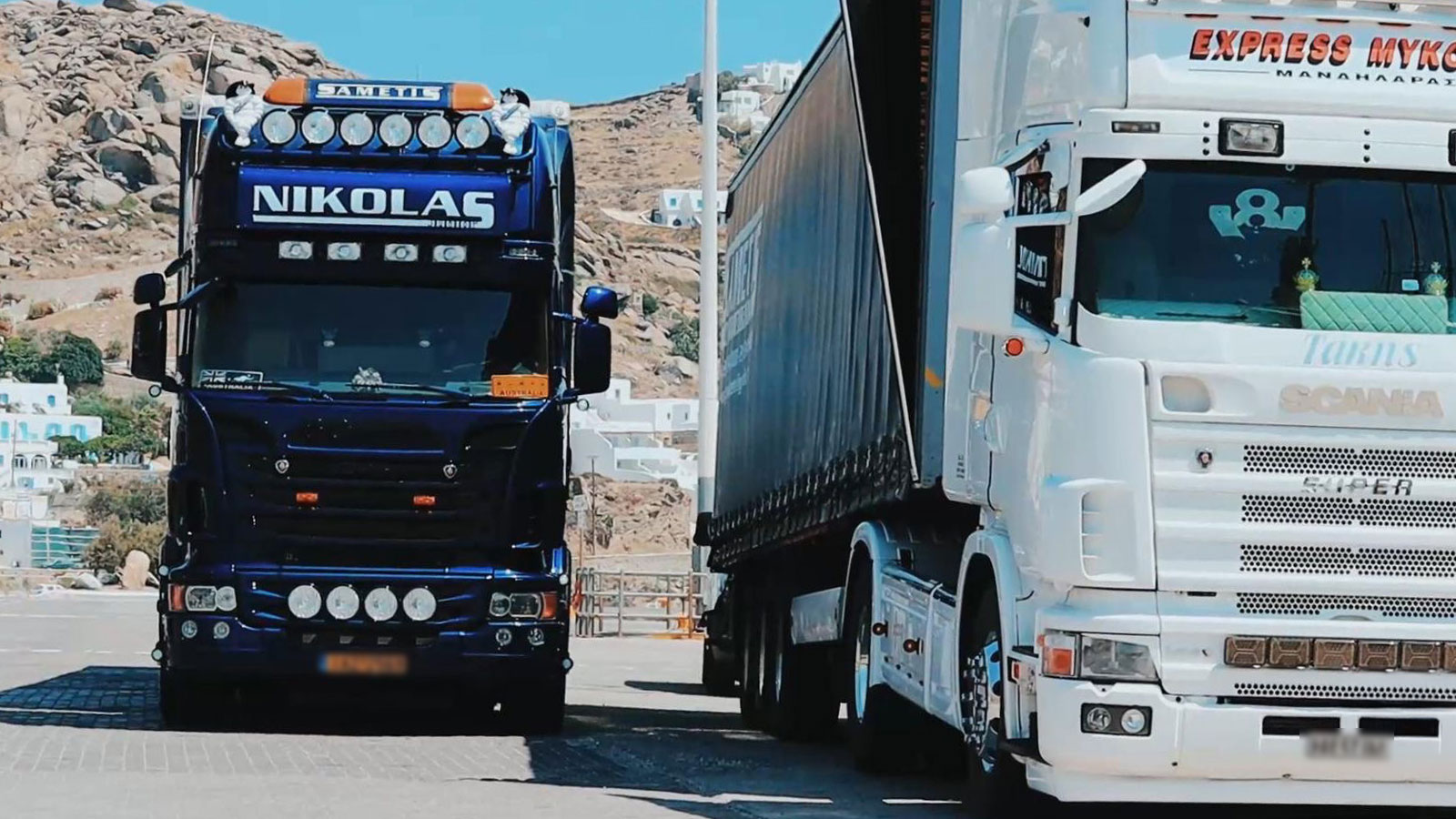 Φορτηγά μεταφορών Express Μυκόνου