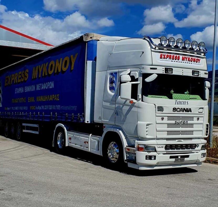 Φορτηγό μεταφορών Express Μυκόνου
